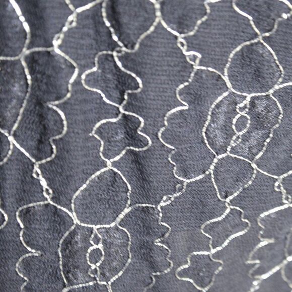 Vintage Betsey Johnson Embroidered Black Wrap Midi Dress Sz M - Picture 5 of 6